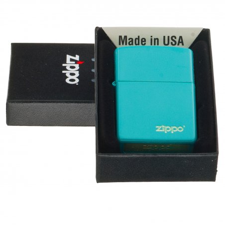 Bricheta Zippo 49454ZL Flat Turqoise Zippo Logo Reduceri