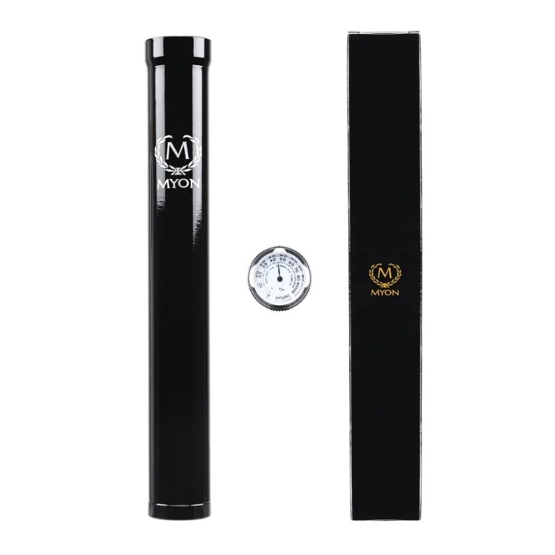 Etui trabucuri metalic Myon Black 1800070