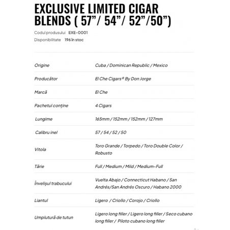 Trabucuri El Che Limited Cigars Blends 4 Reduceri