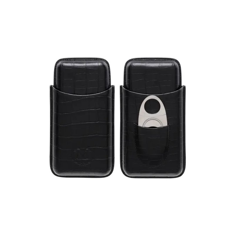 Etui Myon Black 3 trabucuri si Cutit 1880100