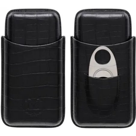Etui Myon Black 3 trabucuri si Cutit 1880100