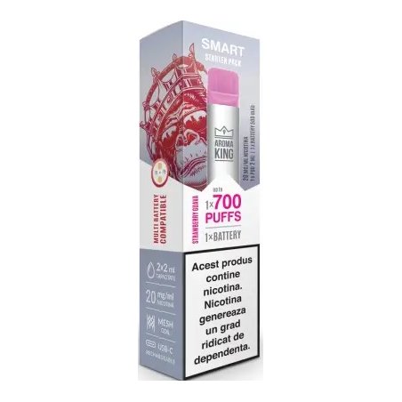 Tigara Electronica Aroma KING Smart Starter Pack Strawberry Guava 20 mg