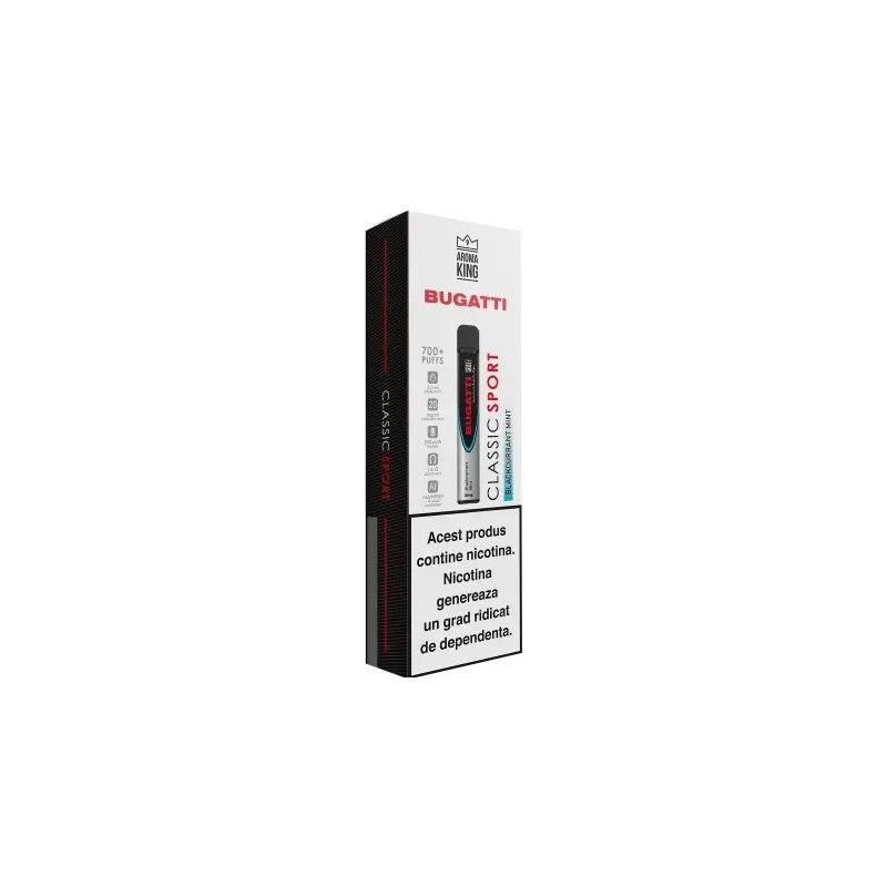 Tigara Electronica Aroma KING Bugatti Classic Sport Blackcurrant Mint 20 mg