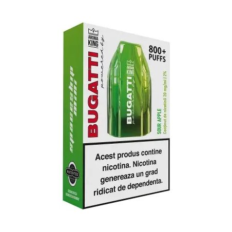 Tigara Electronica Aroma KING Bugatti Spaceship Mini Sour Apple 20 mg