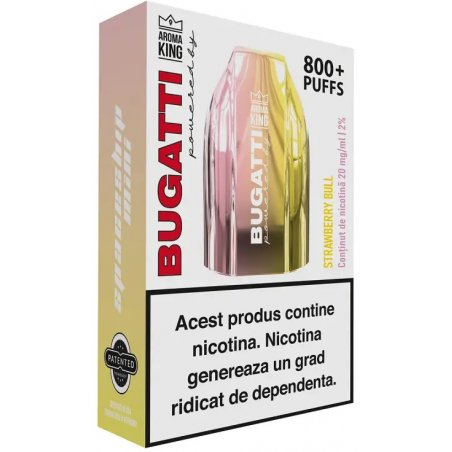 Tigara Electronica Aroma KING Bugatti Spaceship Mini Strawberry Bull 20 mg