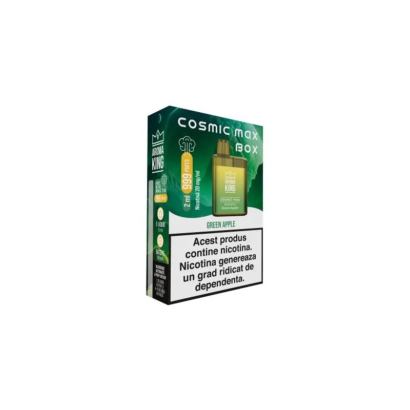 Tigara Electronica Aroma KING Cosmic Max Box Green Apple 20 mg