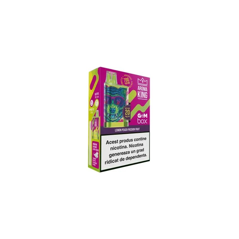 Tigara Electronica Aroma KING GeM Box Lemon Peach Passion Fruit 20 mg