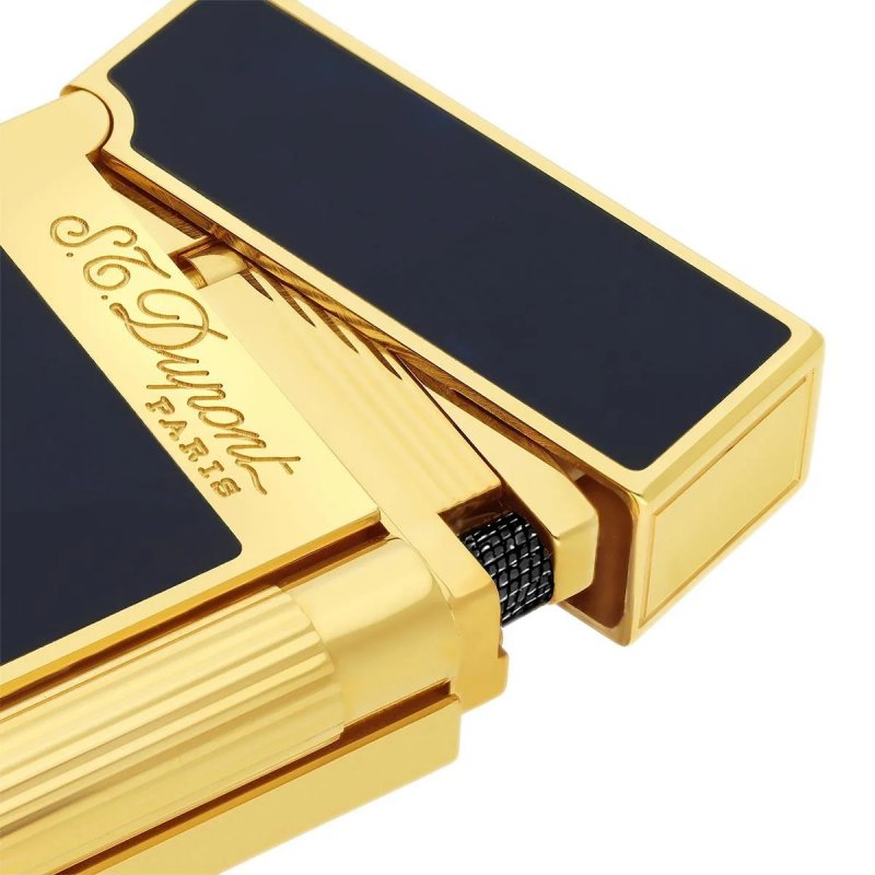 Bricheta S.T. Dupont Ligne 2 Atelier Blue Lacquer Yellow Gold 016134
