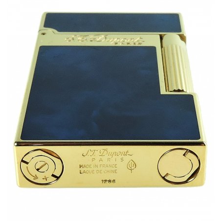Bricheta S.T. Dupont Ligne 2 Atelier Blue Lacquer Yellow Gold 016134