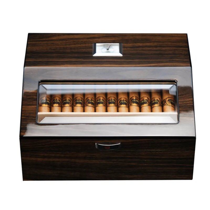 Umidor trabucuri SH1309W Wooden Luxury Walnut Glass