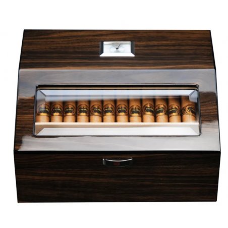 Umidor trabucuri SH1309W Wooden Luxury Walnut Glass