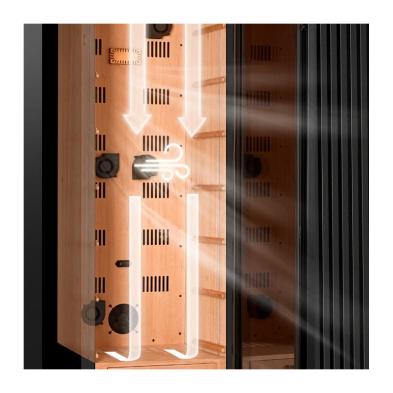 Humidor Trabucuri Electric Yohtron Premium Black Yc-448