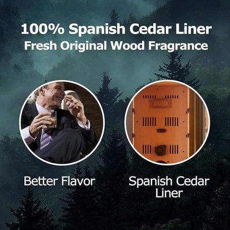 Humidor Trabucuri Electric Yohtron Premium Black Yc-448