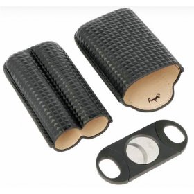 Etui 2 trabucuri si cutit Winjet Black Diamond