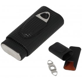 Etui 2 trabucuri Winjet Black cu cutit Melatic