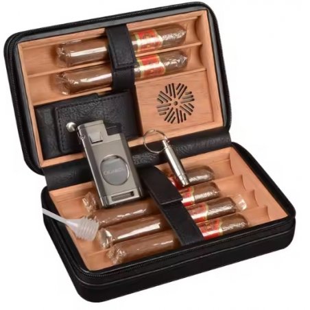Humidor trabucuri Calatorie El Primero Negru reduceri