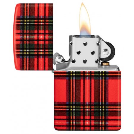 Bricheta Zippo 49352 Red Plaid Design cel mai bun pret