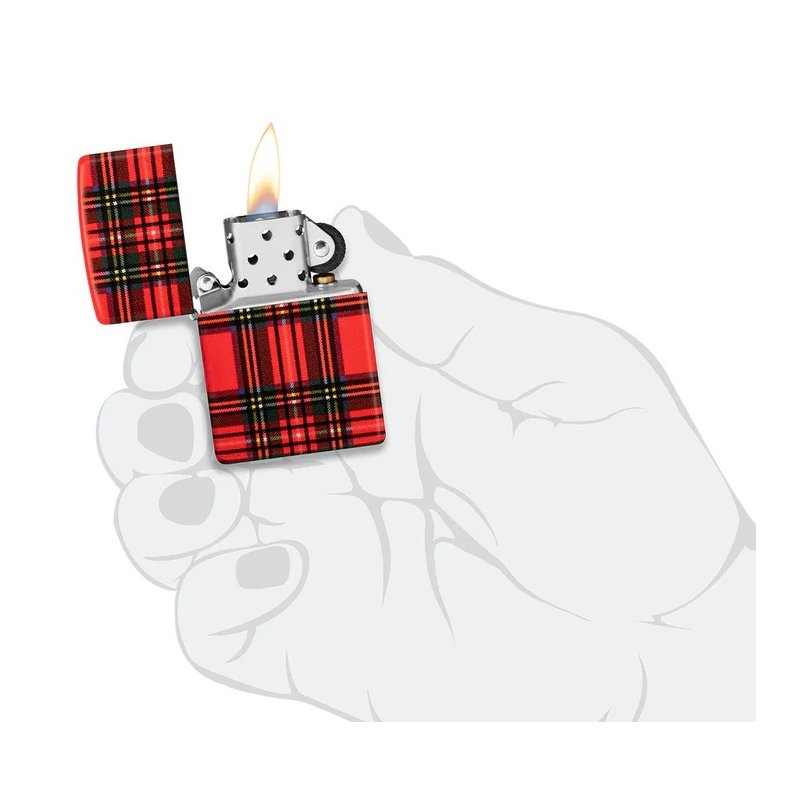 Bricheta Zippo 49352 Red Plaid Design cel mai bun pret