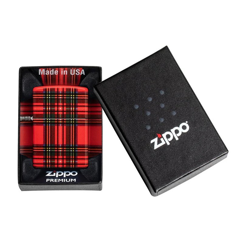 Bricheta Zippo 49352 Red Plaid Design cel mai bun pret