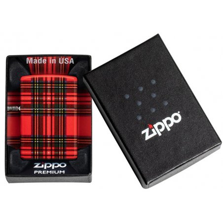 Bricheta Zippo 49352 Red Plaid Design cel mai bun pret