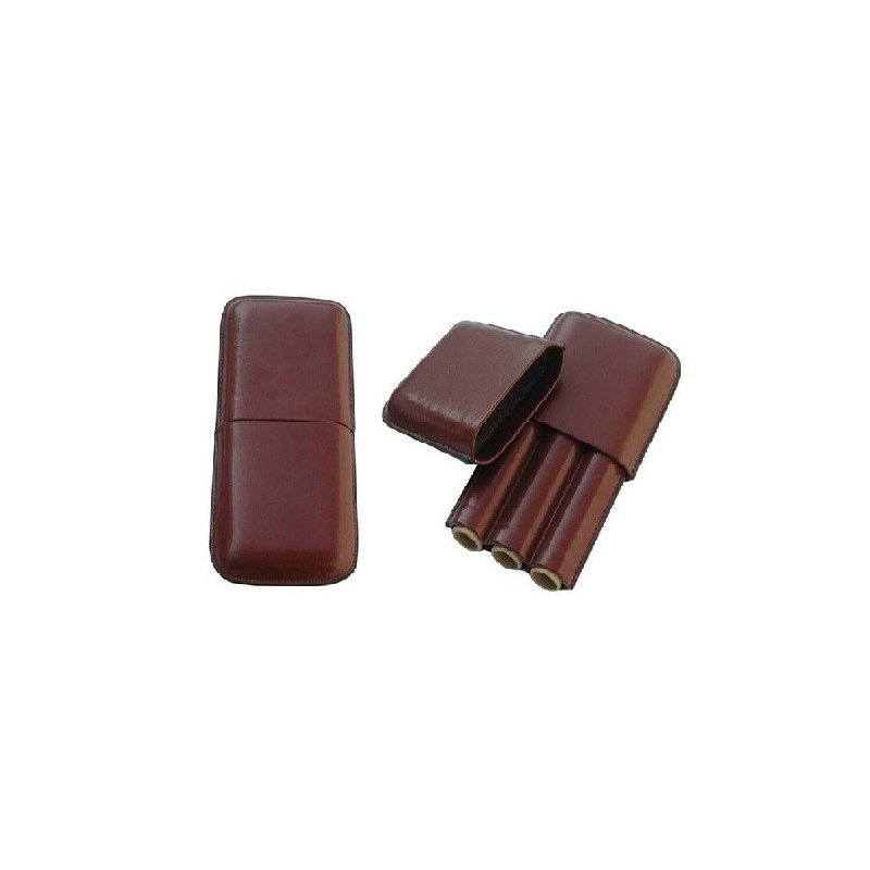 Etui piele 3 trabucuri 