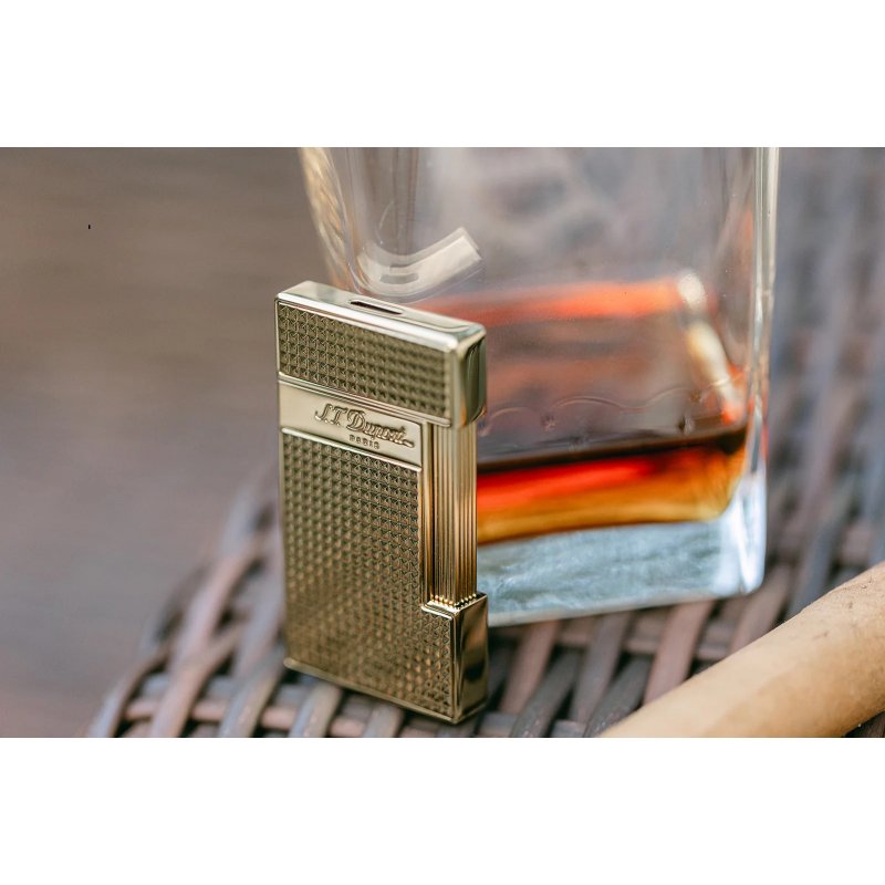 Bricheta S.T. Dupont Slimmy Diamond Head Gold D28119