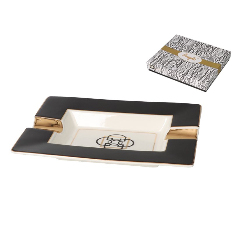 Scrumiera trabucuri Angelo Black Gold 412004