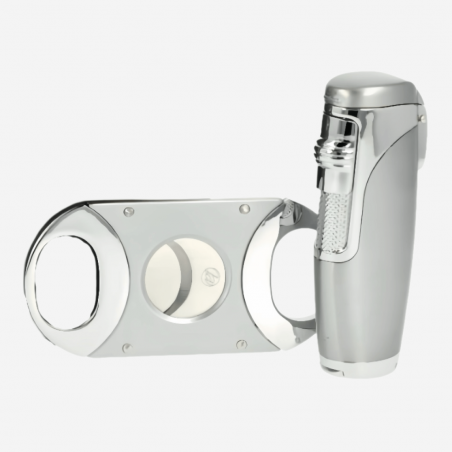 Set Sky Bricheta si Cutit trabucuri Grey HS238358