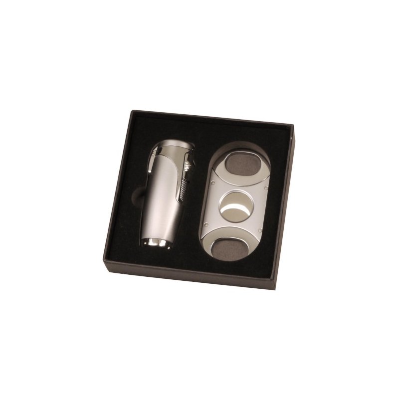 Set Sky Bricheta si Cutit trabucuri Grey HS238358