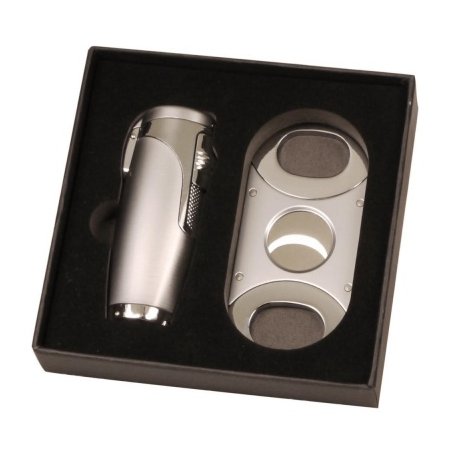 Set Sky Bricheta si Cutit trabucuri Grey HS238358