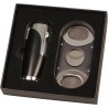 Set Sky Bricheta si cutit trabucuri Black Chrome HS238357