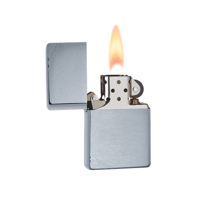 Bricheta Zippo 230 Vintage Brushed Chrome Slashes