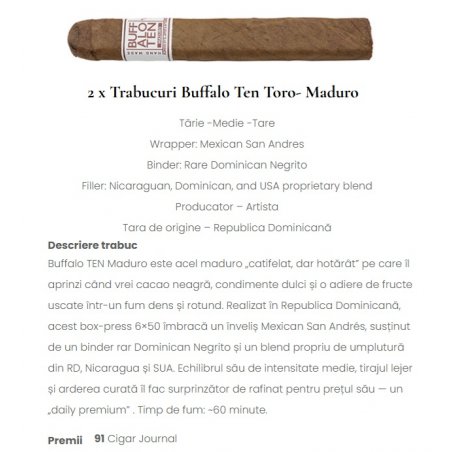 Sampler trabucuri Bufallo Ten Lunch Fresh Pack 4