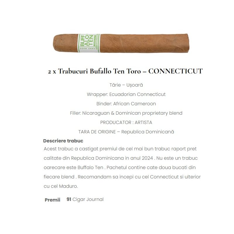 Sampler trabucuri Bufallo Ten Lunch Fresh Pack 4