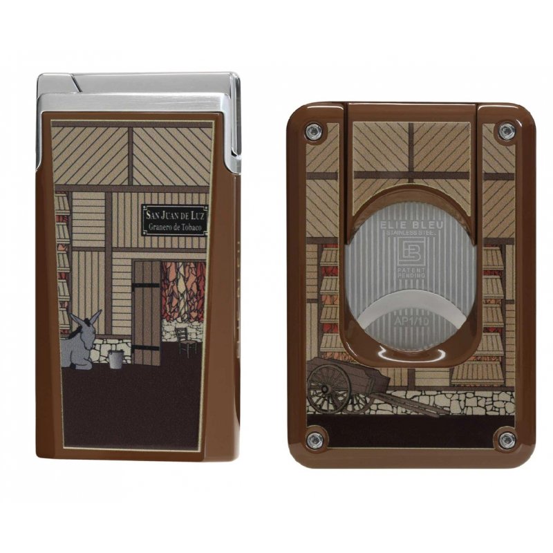 Set bricheta si cutit trabucuri Elie Bleu Secadero