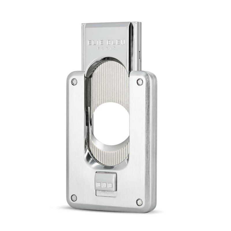 Cutit trabucuri Elie Bleu Double Blade Brushed metal