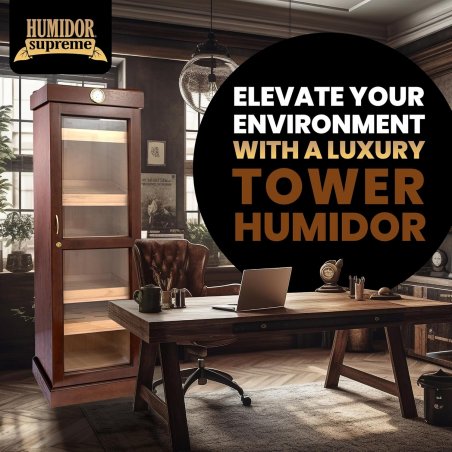 Umidor trabucuri Tower Supreme Mahogany