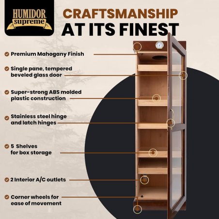 Umidor trabucuri Tower Supreme Mahogany