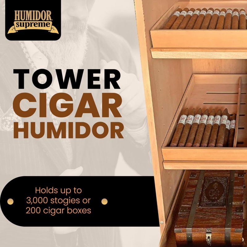 Umidor trabucuri Tower Supreme Mahogany