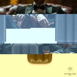 Etui trabucuri Le fines Lames Trio Black Pebble Leather