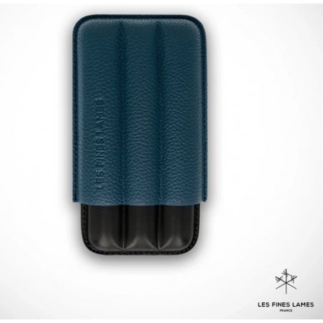 Etui trabucuri Les Fines Lames Cigar Case TRIO Blue