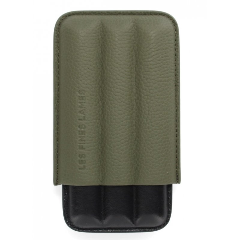 Etui trabucuri Les Fines Lames Cigar Case TRIO Green