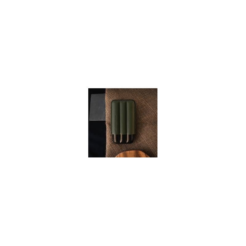 Etui trabucuri Les Fines Lames Cigar Case TRIO Green