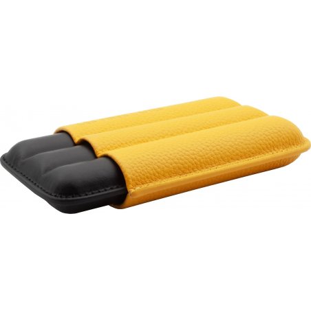 Etui trabucuri Les Fines Lames Cigar Case TRIO Yellow