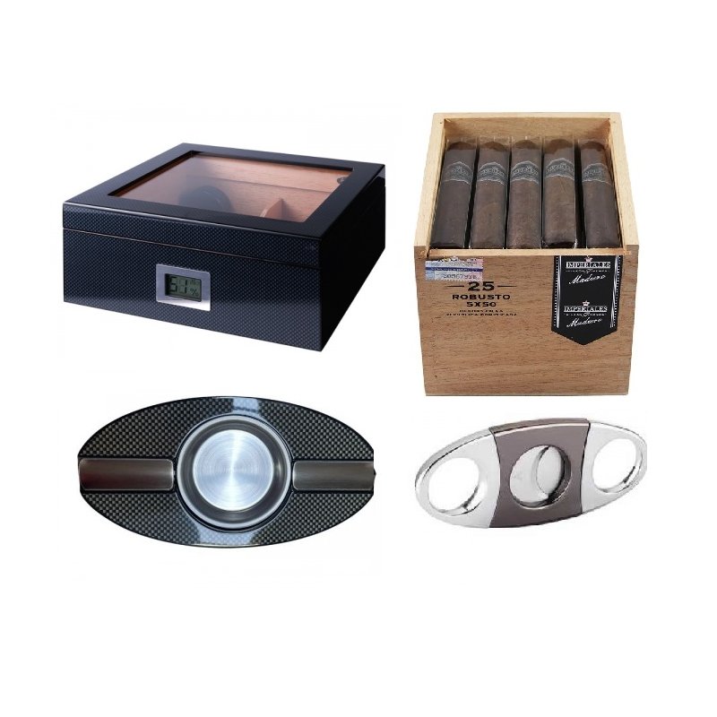 Set cadou Humidor si trabucuri Imperiales Robusto 20