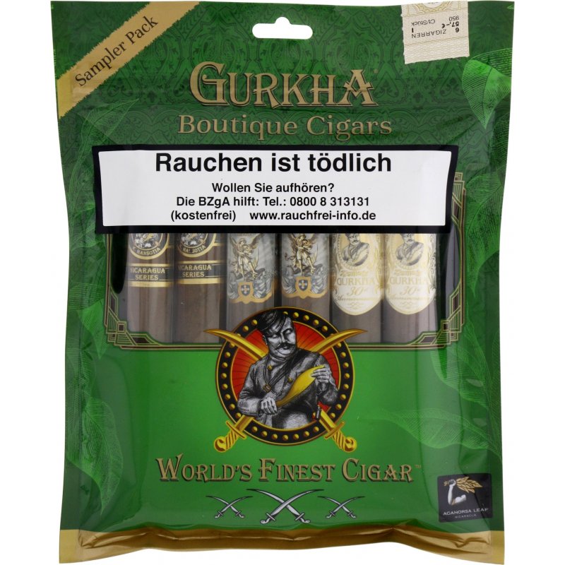 Trabucuri Gurkha Boutique Toro Green Sampler 48 (6X8)