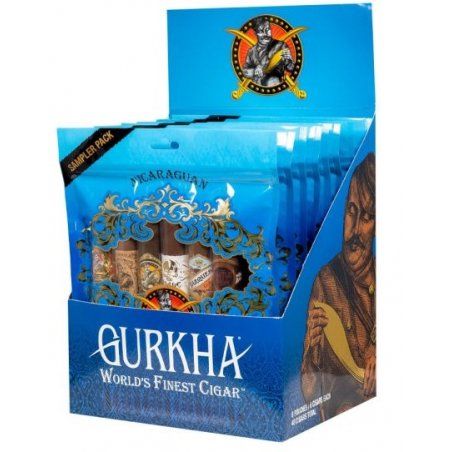 Trabucuri Gurkha Nicaraguan Fresh Pack Toro Sampler Blue 48 (6X8)