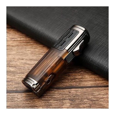 Bricheta Honest Triple Jet Flame Brown with Cigar Punch