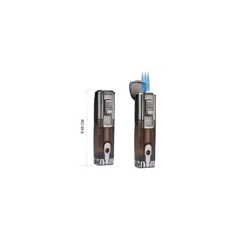 Bricheta Honest Triple Jet Flame Brown with Cigar Punch