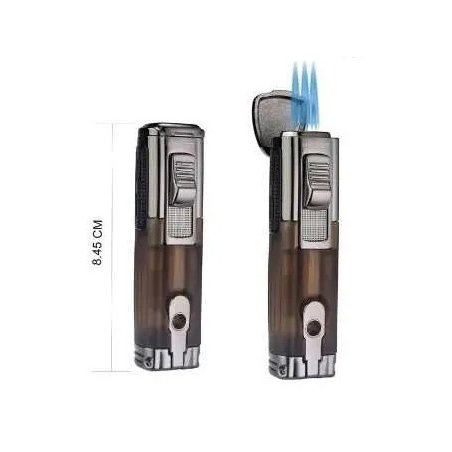 Bricheta Honest Triple Jet Flame Brown with Cigar Punch